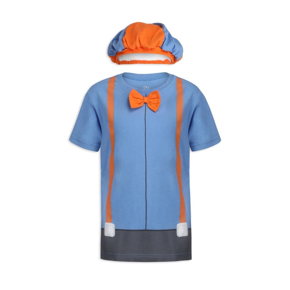 Blippi Boys Roleplay T- Shirt and Hat Set for Toddler, Little and Big Kids
