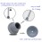 Replacement Feet for Shower Chair Bath Seat, shower stools and transfer bench, non-skid Shower Bench and Tub Transfer Benches Rubber Suction Cup Feet, Metal Insert Reinforced(Pack of 4) (1 I.D, Grey)
