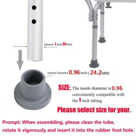 Replacement Feet for Shower Chair Bath Seat, shower stools and transfer bench, non-skid Shower Bench and Tub Transfer Benches Rubber Suction Cup Feet, Metal Insert Reinforced(Pack of 4) (1 I.D, Grey) Replacement Feet for Shower Chair Bath Seat, shower stools and transfer bench, non-skid Shower Bench and Tub Transfer Benches Rubber Suction Cup Feet, Metal Insert Reinforced(Pack of 4) (1 I.D, Grey)