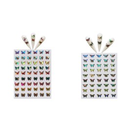 NAIL ANGEL 9sheets Nail Art Adhesive Sticker Sheets Different Laser Color Butterfly Shapes Nail Art Decoration 10215 NAIL ANGEL 9sheets Nail Art Adhesive Sticker Sheets Different Laser Color Butterfly Shapes Nail Art Decoration 10215