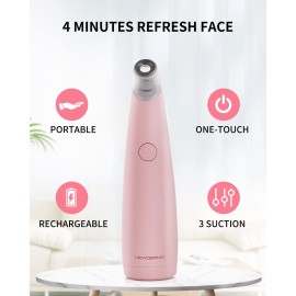 NEWDERMO 2-in-1 Microdermabrasion Machine for Facial, Diamond Microdermabrasion Device USB Rechargeable - Advanced Home Facial Treatment Machine (Pink) NEWDERMO 2-in-1 Microdermabrasion Machine for Facial, Diamond Microdermabrasion Device USB Rechargeable - Advanced Home Facial Treatment Machine (Pink)