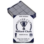 Bankers Gray Billiard Chalk Box of 12 USA