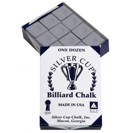 Bankers Gray Billiard Chalk Box of 12 USA