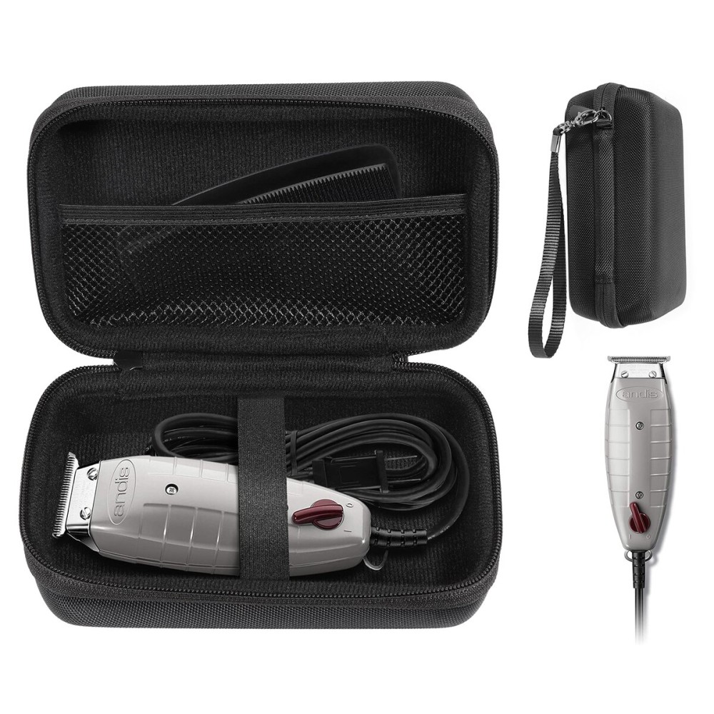 CaseSack carrying case for Andis 04710, 04603, 04775, 46700, 48900 Professional T-Outliner Beard/Hair Trimmer with T-Blade, mesh pocket for combs and accessories