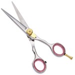 SURGICAL ONLINE Razor Scissors for Hair Cutting Professional Barbering Shears Stylist Scissors, Adjustable Tension Screw Soft Inserts, Ultra Sharp Stainless Steel + Free Travel Zipper Case