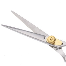 SURGICAL ONLINE Razor Scissors for Hair Cutting Professional Barbering Shears Stylist Scissors, Adjustable Tension Screw Soft Inserts, Ultra Sharp Stainless Steel + Free Travel Zipper Case