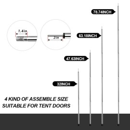 SAN Got Nomad 6.6\' Telescoping Tent Poles Set of 2 - Rooftop Tents, Canopy & Awning Poles