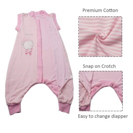 BLOOMSTAR Toddler Sleeping Sack with Feet (5-9T) Cotton Tog 1.5 Baby Walking Sleeping Bag with Sleeve Wearable Blanket with Leg kids Sleeper