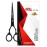 G4 J2 Japanese Steel Barber Hair Cutting Scissors Shears Tempered Stainless Razor Sharp Mustache Haircut Hairdresser (6 inch, Black)