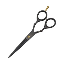 G4 J2 Japanese Steel Barber Hair Cutting Scissors Shears Tempered Stainless Razor Sharp Mustache Haircut Hairdresser (6 inch, Black)