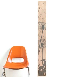 Headwaters Studio Wooden Growth Chart for Wall - Wood Height Chart for Kids, Child Height Wall Chart Wood, Growth Chart for Kids, Kid Height Wall Chart, Height Measurement-Dandelion-Natural-63 x 6.7