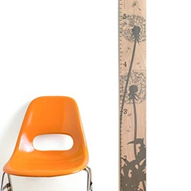 Headwaters Studio Wooden Growth Chart for Wall - Wood Height Chart for Kids, Child Height Wall Chart Wood, Growth Chart for Kids, Kid Height Wall Chart, Height Measurement-Dandelion-Natural-63 x 6.7