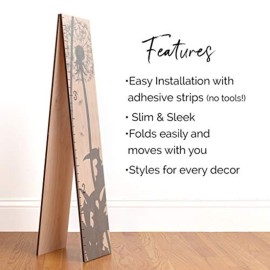 Headwaters Studio Wooden Growth Chart for Wall - Wood Height Chart for Kids, Child Height Wall Chart Wood, Growth Chart for Kids, Kid Height Wall Chart, Height Measurement-Dandelion-Natural-63 x 6.7