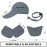 CRISTGEE Foldable Sun Cap, Fishing Hats, UPF 50+ Protection Caps with Face Mask Neck Flap Dark Gray