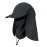 Cristgee Foldable Sun Cap, Fishing Hats, UPF 50+ Protection Caps with Face Mask Neck Flap Black