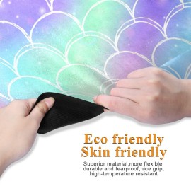 ZOEO Rainbow Galaxy Mermaid Scales Yoga Towel Non Slip Thick Kids Eco Friendly Rubber Workout Foldable Yoga Mat Women Exercise A001