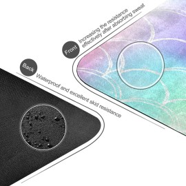 ZOEO Rainbow Galaxy Mermaid Scales Yoga Towel Non Slip Thick Kids Eco Friendly Rubber Workout Foldable Yoga Mat Women Exercise A001