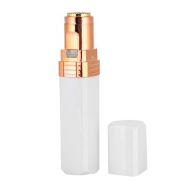 Mini Electric Hair Remover Cute Lipstick Shape Face Body Hair Removal Machine for Women Facial Hair Removal Shaver(White)
