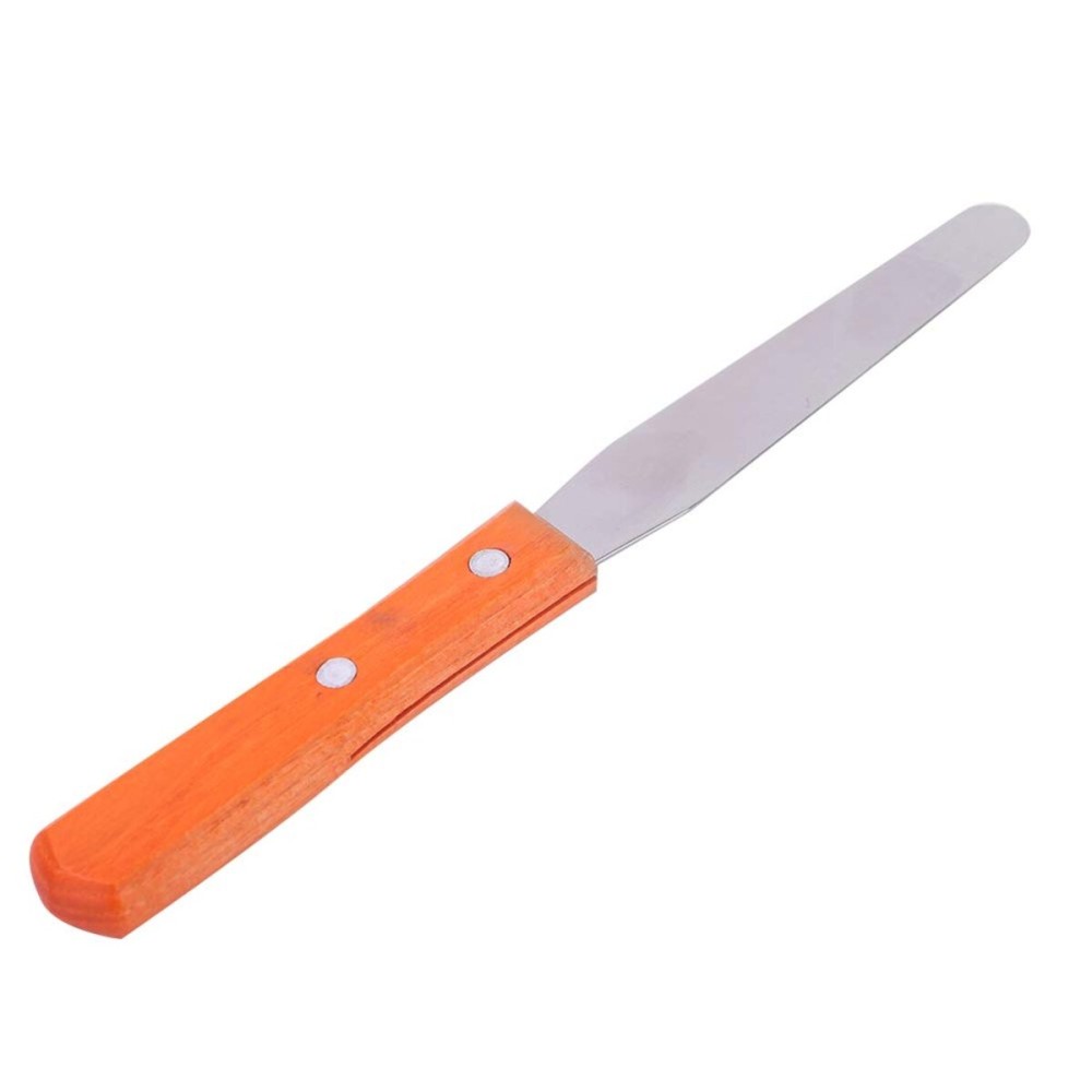 LAVEN Metal Straight Stainless Waxing Spatula Wax Applicator Spatula Wooden Handle Craft Stick for Body Hair Removal LAVEN Metal Straight Stainless Waxing Spatula Wax Applicator Spatula Wooden Handle Craft Stick for Body Hair Removal