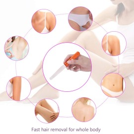 LAVEN Metal Straight Stainless Waxing Spatula Wax Applicator Spatula Wooden Handle Craft Stick for Body Hair Removal LAVEN Metal Straight Stainless Waxing Spatula Wax Applicator Spatula Wooden Handle Craft Stick for Body Hair Removal