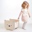 Tender Leaf Toys - Pull Along Bear Cart for Kids - Wooden Cart with Wheels for Moving Play Toys Books for Kids 3 Years+