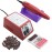 LILYS PET 20,000 RPM Light Type Professional Electric Nail Art Salon Drill Glazing Fast Machine,Electric Nail Art File Drill with 1 Pack of Sanding Bands (Red)