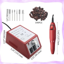 LILYS PET 20,000 RPM Light Type Professional Electric Nail Art Salon Drill Glazing Fast Machine,Electric Nail Art File Drill with 1 Pack of Sanding Bands (Red) LILYS PET 20,000 RPM Light Type Professional Electric Nail Art Salon Drill Glazing Fast Machine,Electric Nail Art File Drill with 1 Pack of Sanding Bands (Red)