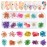 EBANKU 12 Colors 3D Dried Flowers Nail Art Decals, Colorful Dried Gypsophila Flowers Nail Art Stickers Decoration, 3D Nail Decoration for UV Gel/Acrylic Nail Design