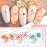 EBANKU 12 Colors 3D Dried Flowers Nail Art Decals, Colorful Dried Gypsophila Flowers Nail Art Stickers Decoration, 3D Nail Decoration for UV Gel/Acrylic Nail Design