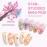 EBANKU 12 Colors 3D Dried Flowers Nail Art Decals, Colorful Dried Gypsophila Flowers Nail Art Stickers Decoration, 3D Nail Decoration for UV Gel/Acrylic Nail Design