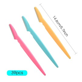 FEPITO 39 Pcs Eyebrow Razor Shaper Shavers Trimmers for Women and Men Face Hair Removers Multipurpose Exfoliating Face Razor FEPITO 39 Pcs Eyebrow Razor Shaper Shavers Trimmers for Women and Men Face Hair Removers Multipurpose Exfoliating Face Razor