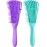 2 Pieces Detangling Brush for Afro America/African Hair Textured 3a to 4c Kinky Wavy/Curly/Coily/Wet/Dry/Oil/Thick/Long Hair, Knots Detangler Easy to Clean (Green, Purple)