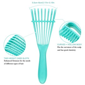2 Pieces Detangling Brush for Afro America/African Hair Textured 3a to 4c Kinky Wavy/Curly/Coily/Wet/Dry/Oil/Thick/Long Hair, Knots Detangler Easy to Clean (Green, Purple)
