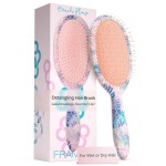 FRAMAR Pink Hair Brush Detangler, Detangling Hairbrush For Women, Wet Hair Brush For Girls, Hair Detangler Brush, Wet Hairbrush, Hairbrushes, Girls Hairbrush Detangler, Reduces Frizz - Floral