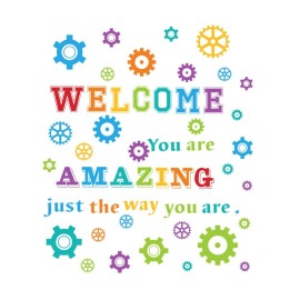 IARTTOP Colorful Inspirational Quote Wall Decal Welcome Back to School Wall Sticker Classroom Welcome Decals Motivational Saying Stickers You are Amazing Just The Way You are Clasroom Wall Decor