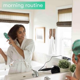 FRAMAR Green Hair Brush Detangler, Detangling Hairbrush For Women, Wet Hair Brush For Girls, Hair Detangler Brush, Wet Hairbrush, Hairbrushes, Girls Hairbrush Detangler, Reduces Frizz - Floral