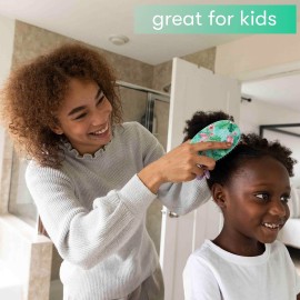 FRAMAR Green Hair Brush Detangler, Detangling Hairbrush For Women, Wet Hair Brush For Girls, Hair Detangler Brush, Wet Hairbrush, Hairbrushes, Girls Hairbrush Detangler, Reduces Frizz - Floral