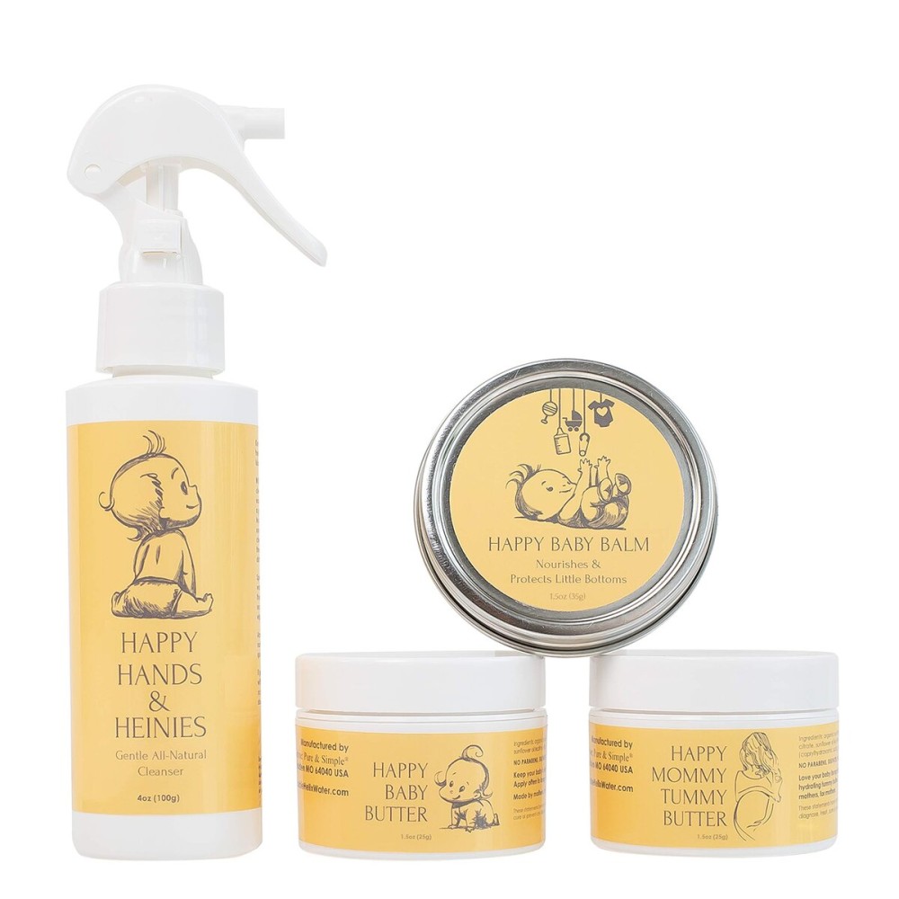 Happy Baby & Mama Package with Double Helix Water, Includes Baby Butter, Cleansing Spray, Baby Balm, and Tummy Butter Happy Baby & Mama Package with Double Helix Water, Includes Baby Butter, Cleansing Spray, Baby Balm, and Tummy Butter