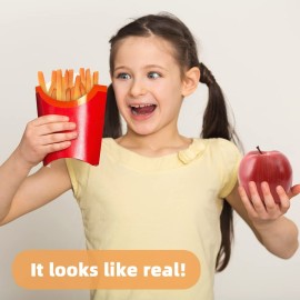 Hagao Fake French Fries Strip Shape Simulation Artificial Food Play Food Model Kitchen Decoration 15 pcs