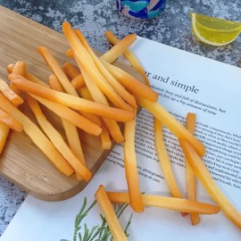 Hagao Fake French Fries Strip Shape Simulation Artificial Food Play Food Model Kitchen Decoration 15 pcs