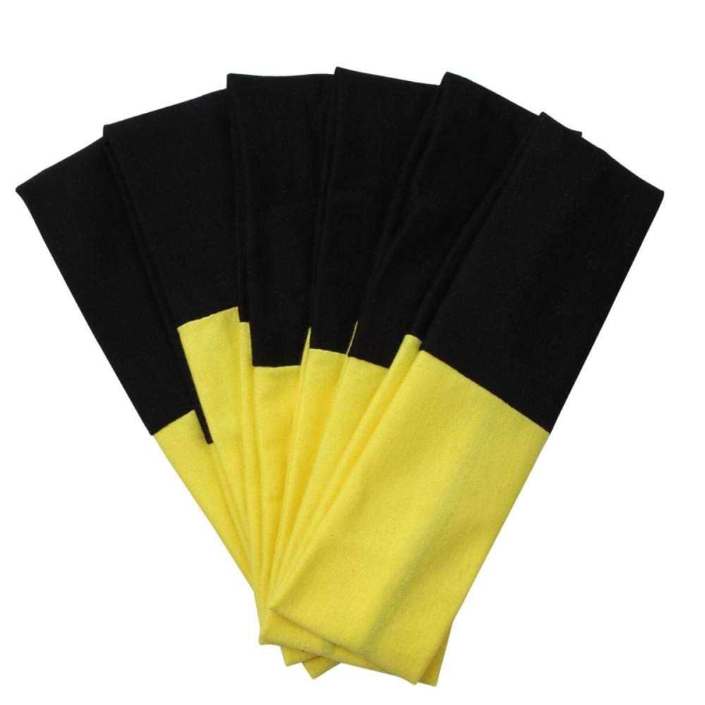 ICObuty Cotton Blend Elastic Headbands, 6 Pcs, Yellow/Black, Middle Size, Women, Teens, Girls, Softball, Volleyball, Basketball ICObuty Cotton Blend Elastic Headbands, 6 Pcs, Yellow/Black, Middle Size, Women, Teens, Girls, Softball, Volleyball, Basketball