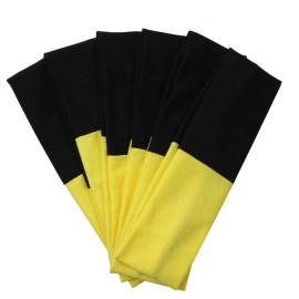 ICObuty Cotton Blend Elastic Headbands, 6 Pcs, Yellow/Black, Middle Size, Women, Teens, Girls, Softball, Volleyball, Basketball
