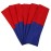Headbands Hairband Cotton Soft and Stretchy Elastic Solid Color 6 Pcs Per Lot (Royal Blue/Red)