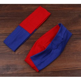 Headbands Hairband Cotton Soft and Stretchy Elastic Solid Color 6 Pcs Per Lot (Royal Blue/Red)