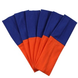 Headbands Hairband Cotton Soft and Stretchy Elastic Solid Color 6 Pcs Per Lot (Royal Blue/Orange) Headbands Hairband Cotton Soft and Stretchy Elastic Solid Color 6 Pcs Per Lot (Royal Blue/Orange)