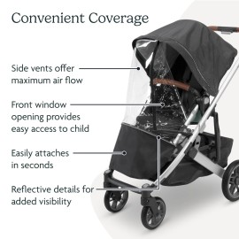 UPPAbaby Performance Rain Shield for Vista and Cruz Strollers / Waterproof and Windproof Coverage / Ventilated Design / Quick Attachment / Easy Access to Child