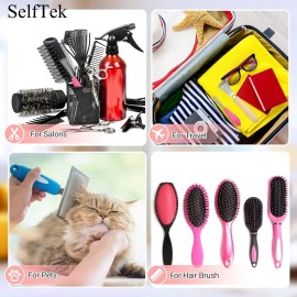 SelfTek 4 Pack Hair Brush Cleaning Tool for Removing Hair and Dust - Home or Salon Use