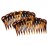 Parcelona French Swirl Savana Light Shell Small 2  Celluloid Set of 2 Side Hair Combs for Women and Girls