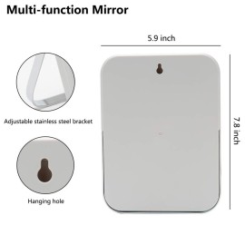 YEAKE Table Desk Vanity Makeup Mirror,8-Inch Portable Folding Mirror with Metal Stand 90Adjustable Rotation Tavel Make Up Mirror Hanging Bathroom for Shower Shaving(Gray) YEAKE Table Desk Vanity Makeup Mirror,8-Inch Portable Folding Mirror with Metal Stand 90Adjustable Rotation Tavel Make Up Mirror Hanging Bathroom for Shower Shaving(Gray)