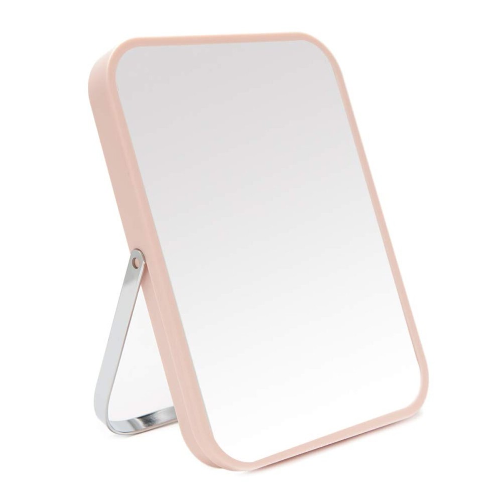 YEAKE Table Desk Vanity Makeup Mirror,8-Inch Portable Folding Mirror with Metal Stand 90Adjustable Rotation Tavel Make Up Mirror Hanging Bathroom for Shower Shaving(Pink) YEAKE Table Desk Vanity Makeup Mirror,8-Inch Portable Folding Mirror with Metal Stand 90Adjustable Rotation Tavel Make Up Mirror Hanging Bathroom for Shower Shaving(Pink)